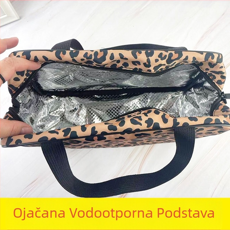 Torba za pranje s leopard uzorkom, ženska torba za kupanje velikog kapaciteta, muška putna prijenosna torba za kupanje, prijenosna košara za kupanje, košara za kupanje