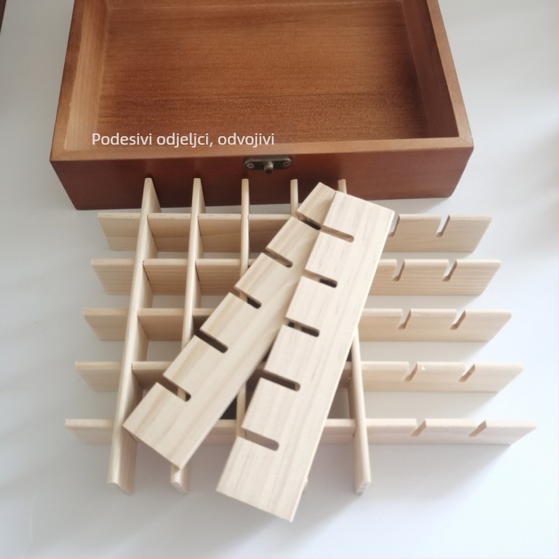 Kutija za pohranu eteričnog ulja, drvena kutija za eterična ulja, 48 drvenih kutija, 5 ml, staklena kutija za boce, završna obrada, tvornica novih proizvoda