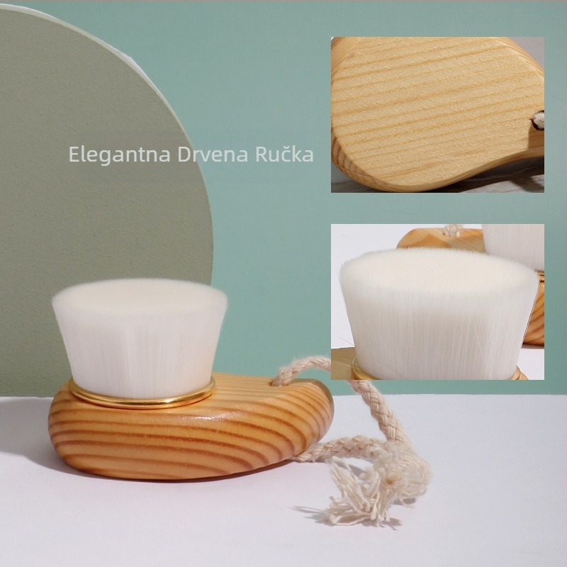 Prekogranična vruća prodaja Amazon drvene četke za pranje lica od borovog drveta, ručna četka za pranje lica, višenamjenska četka za čišćenje