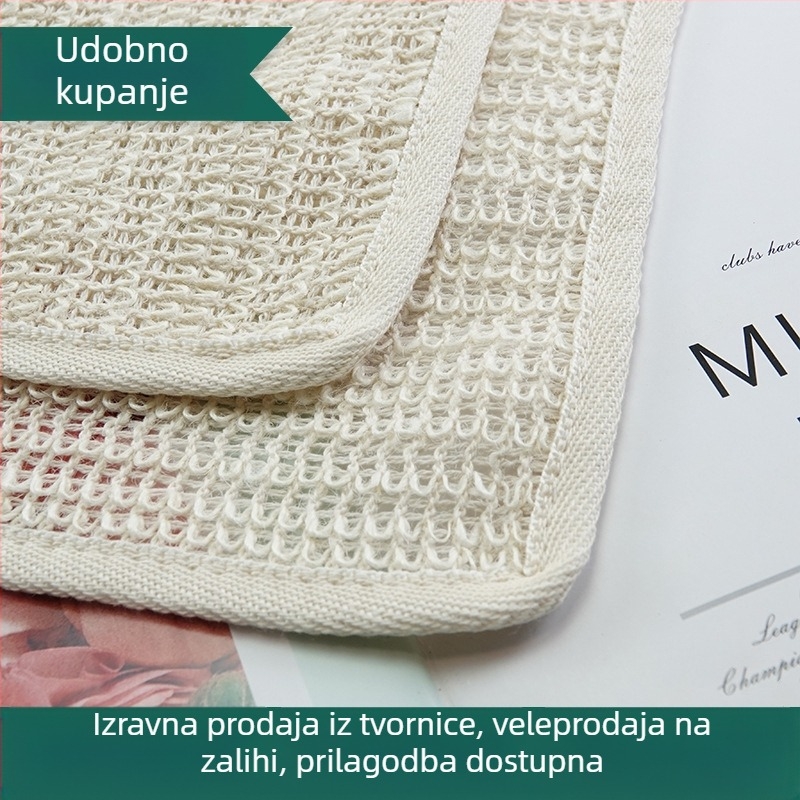 Prilagođeni ramijski pamučni ručnik s mjehurićima, piling za kupanje, univerzalni mali kvadratni ručnik za kupanje