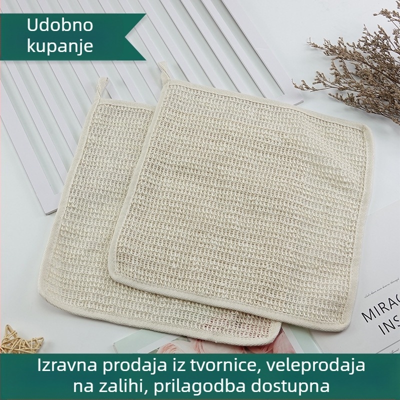 Prilagođeni ramijski pamučni ručnik s mjehurićima, piling za kupanje, univerzalni mali kvadratni ručnik za kupanje