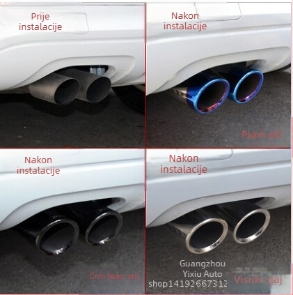 Primjenjiva veleprodajna modifikacija ispušne cijevi od ugljičnog crnila za Volkswagen Golf Gti Langyi Jetta Santana repno grlo može se poslati u ime