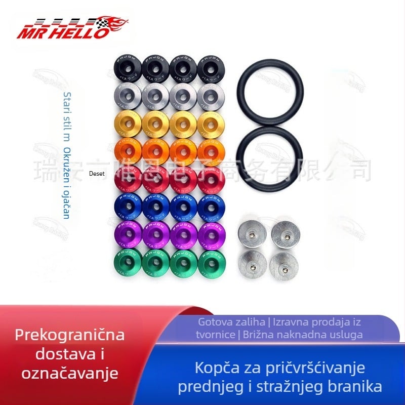 JDM kopča za pričvršćivanje poklopca prednjeg i stražnjeg branika automobila/podloška za ojačanje okvira/vijak za brzo otpuštanje okvira