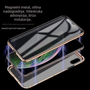 Dvostrana futrola za mobitel s protuprovalnom zaštitom za iPhone 16 Promax Glass magnetski metalni okvir Apple 15