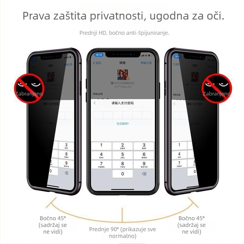 Dvostrana futrola za mobitel s protuprovalnom zaštitom za iPhone 16 Promax Glass magnetski metalni okvir Apple 15