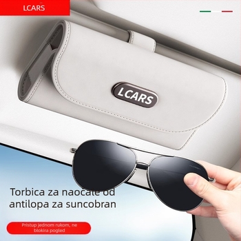 Kutija za auto naočale od antilopa, štitnik za suncobran za automobil, posebna kutija za pohranu sunčanih naočala, kopča za sunčane naočale, modificirana kutija za pohranu