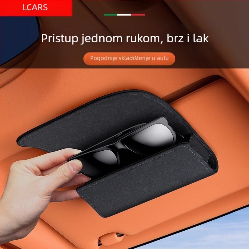Kutija za auto naočale od antilopa, štitnik za suncobran za automobil, posebna kutija za pohranu sunčanih naočala, kopča za sunčane naočale, modificirana kutija za pohranu