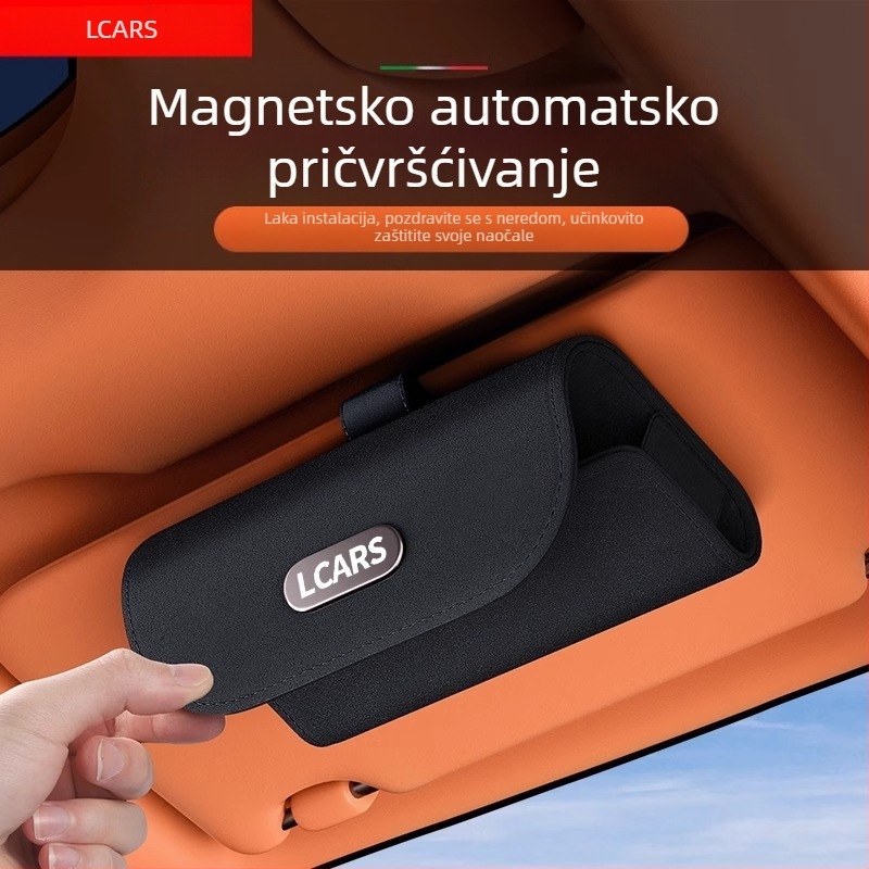 Kutija za auto naočale od antilopa, štitnik za suncobran za automobil, posebna kutija za pohranu sunčanih naočala, kopča za sunčane naočale, modificirana kutija za pohranu