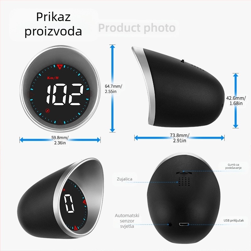 Automobilski GPS head-up zaslon HUD automobil Univerzalni vodič za brzinu HD prijenosni zaslon proizvođač spot