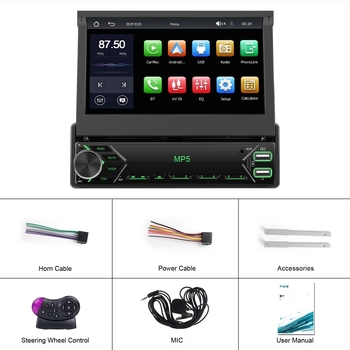 7-inčni horizontalni zaslon s žičanim carplay/teleskopskim zaslonom univerzalni MP5 player za vožnju unatrag u automobilu s centralnim upravljanjem integrirani stroj