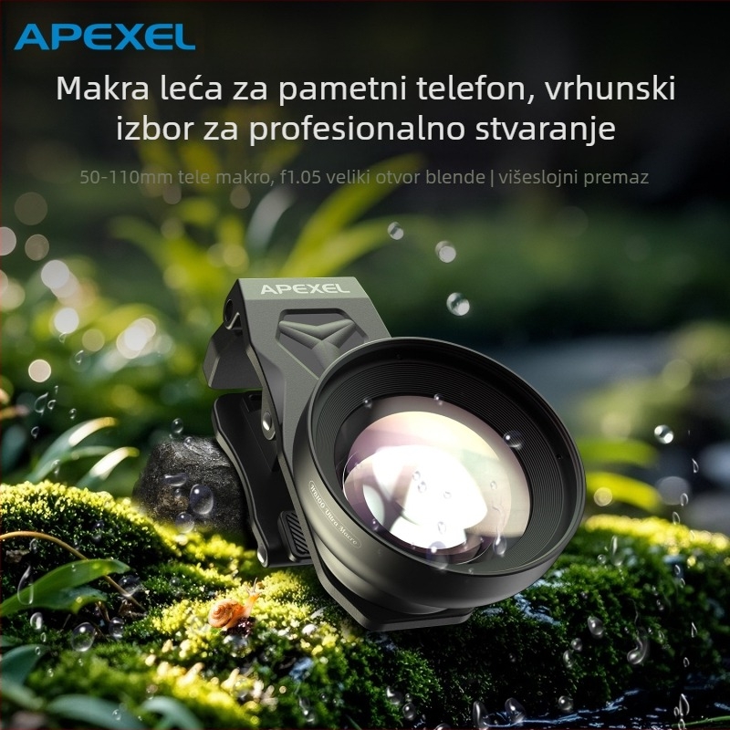 Apexelov novi Ba Wei makro objektiv za mobitele s HD Af Lotus premazom, profesionalna identifikacija nakita, snimanje na otvorenom