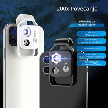 APEXEL povećalo s 200 puta, dječji mikroskop, igračka, znanost, biološki znanstveni eksperiment, prijenosna leća za mobitel