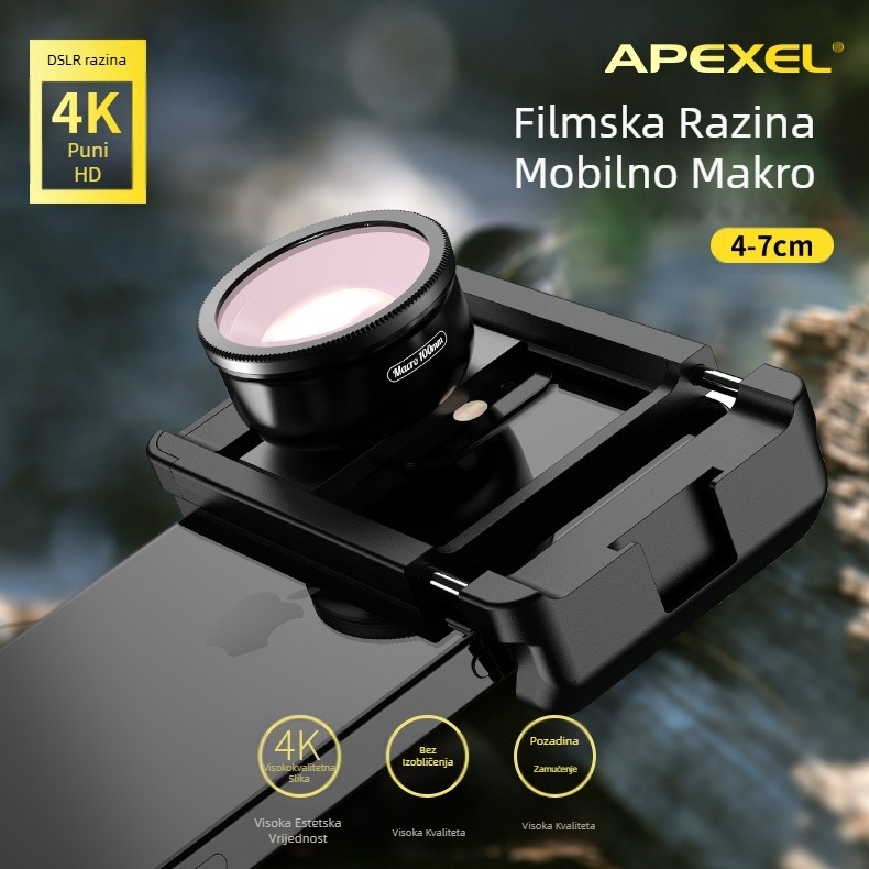 Makro objektiv za mobitel, optički objektiv s CPL-om za fotografiranje nakita, snimanje insekata, mikroskopa, objektiva za pametni telefon