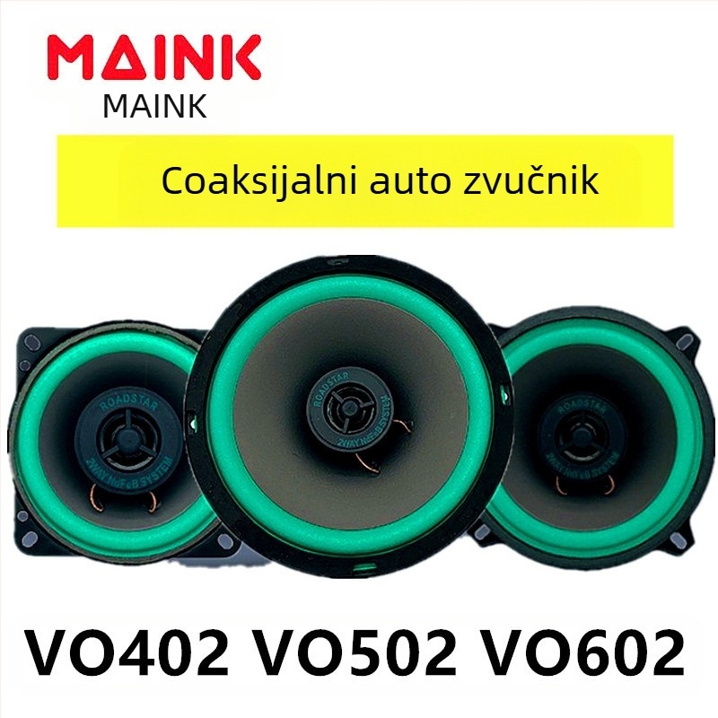 Veleprodaja tvorničkih direktnih prodaja, koaksijalni automobilski zvučnik punog raspona, audio za automobile, 4-inčni, 5-inčni, 6,5-inčni, modificirani visoki i niski zvuk