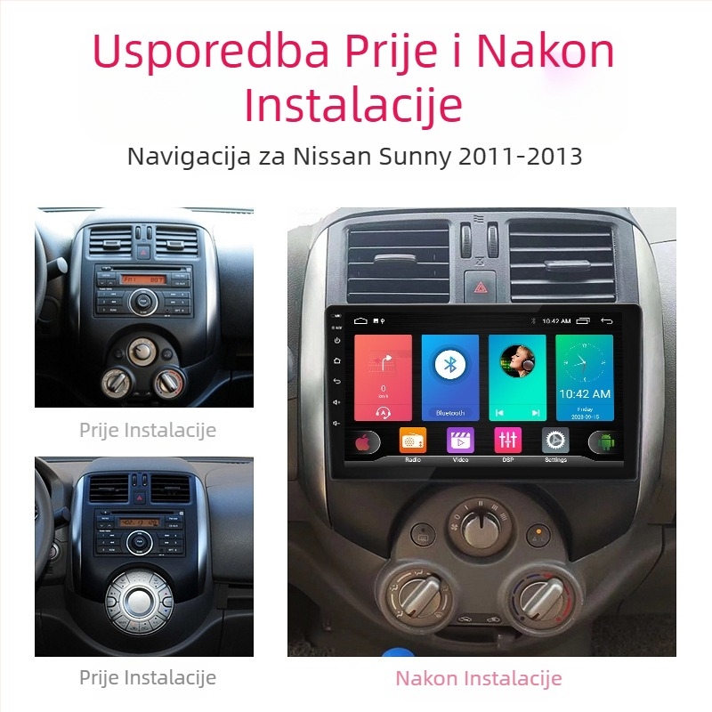 Prekogranična vruća rasprodaja 7-inčnog 9-inčnog 10-inčnog automobila s velikim zaslonom za navigaciju, višenamjenski uređaj Hengchen Android univerzalna automobilska navigacija 8227