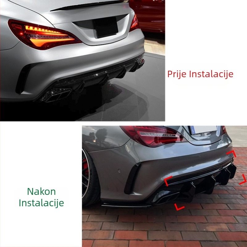 Odnosi se na Mercedes-Benz CLA45 AMG C117 2016.-2019., stražnji spojler, modifikacija stražnje oštrice vjetra