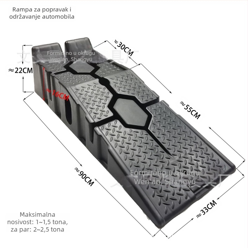 Nosač za održavanje automobila, neklizajući plastični alati za popravak automobila, rampa za održavanje, ploča za rampu, ljestve, rampa za izmjenu ulja