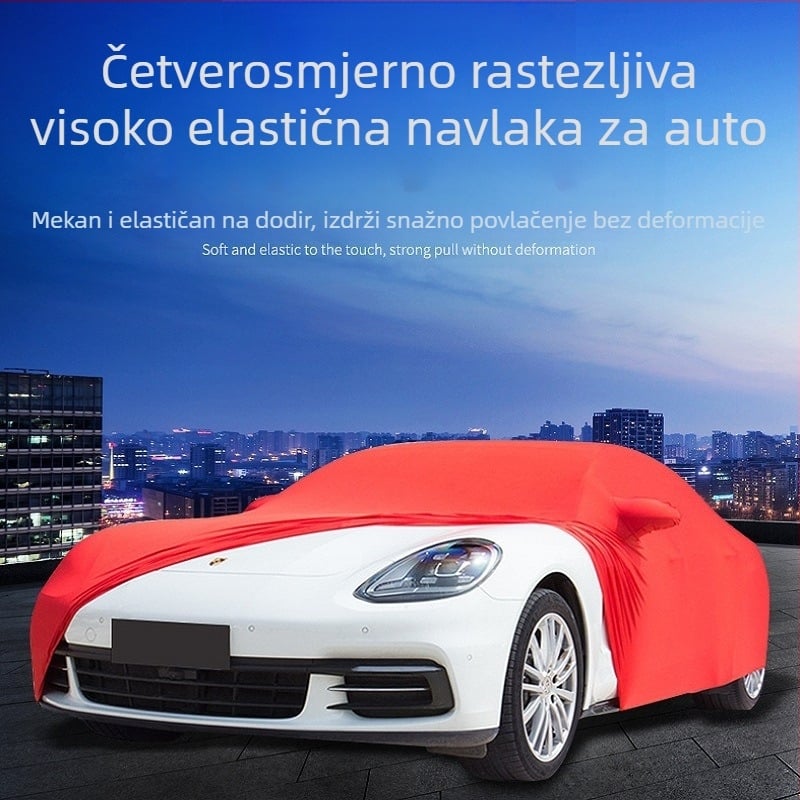 Proizvođačeva elastična platnena navlaka za automobil, četverostrana elastična navlaka za automobil, luksuzna navlaka za automobile otporna na prašinu za izložbe automobila 4S Shop