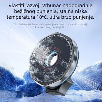 Novi bežični držač za mobitel u automobilu s mogućnošću bežičnog punjenja, izlazom za zrak, magnetskim MagSafe univerzalnim okretanjem od 360 stupnjeva