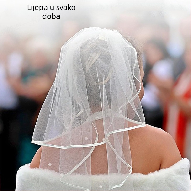 Prekogranični ukras od bisernog vela za vjenčanje Vanjski uteg za vjenčani veo Dvostrani magnet Ukras od bisernog vela