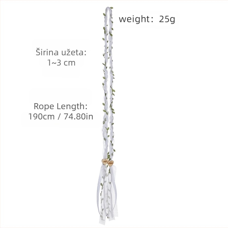 Privjesak za vjenčano uže s lasom, Lazos para Boda, tradicionalni keltski uzorak, seosko vjenčanje