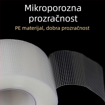Medicinska PE prozirna traka, prozračna i ručno kidajuća, medicinska hipoalergena, 3 m duga, visokoviskozna flaster, hipoalergena traka osjetljiva na pritisak u roli