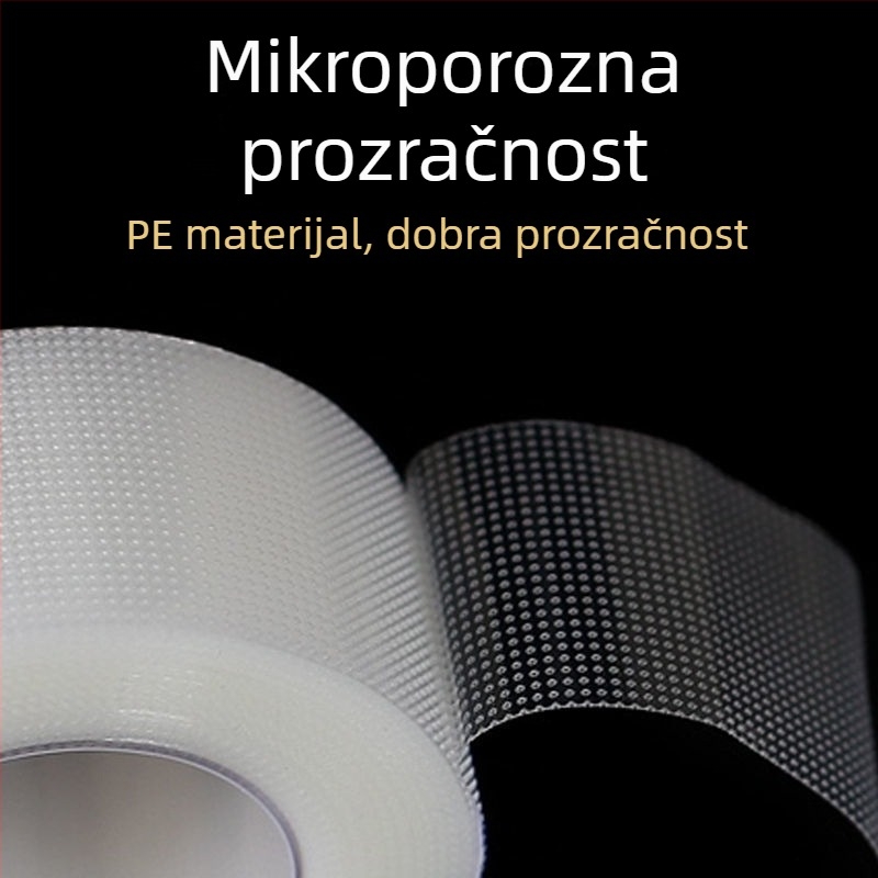 Medicinska PE prozirna traka, prozračna i ručno kidajuća, medicinska hipoalergena, 3 m duga, visokoviskozna flaster, hipoalergena traka osjetljiva na pritisak u roli