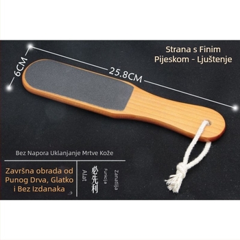 Drveni dvostrani piling za stopala za kozmetičke salone, piling stopala, kućnu pedikuru i uklanjanje mrtve kože, veleprodaja tvornica