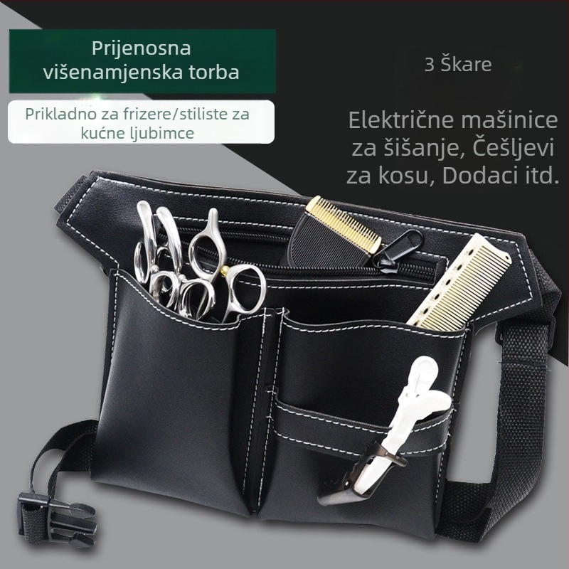 Torba za škare za kosu, posebna torba za škare velikog kapaciteta, brijačnica, torba za škare za kosu, frizerska torba za struk, set za ljepotu i šminkanje kućnih ljubimaca