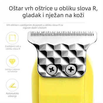 Prekogranični mini profesionalni prozirni muški rezbar za ulje na glavi Mark električni šišač za lagano podrezivanje električni šišač za kosu