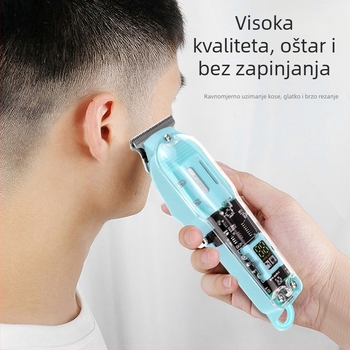 Prekogranični mini profesionalni prozirni muški rezbar za ulje na glavi Mark električni šišač za lagano podrezivanje električni šišač za kosu