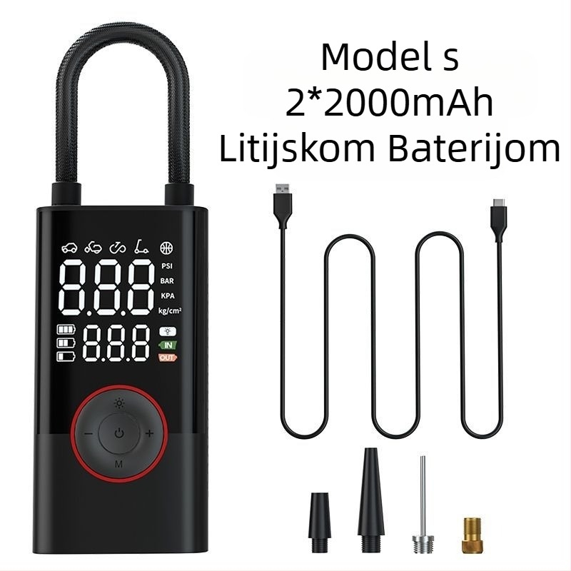 Prekogranična vruća prodajna bežična pumpa za zrak za automobil, električna pametna prijenosna pumpa za zrak za terenske automobile i bicikle