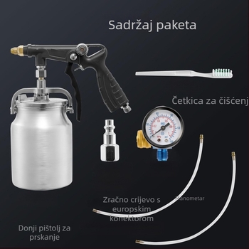 Aluminijski pištolj za prskanje za automobile, gornji i donji spremnici visoke atomizacije, pištolj za prskanje lateks boje, pneumatski pištolj za prskanje premaza boje