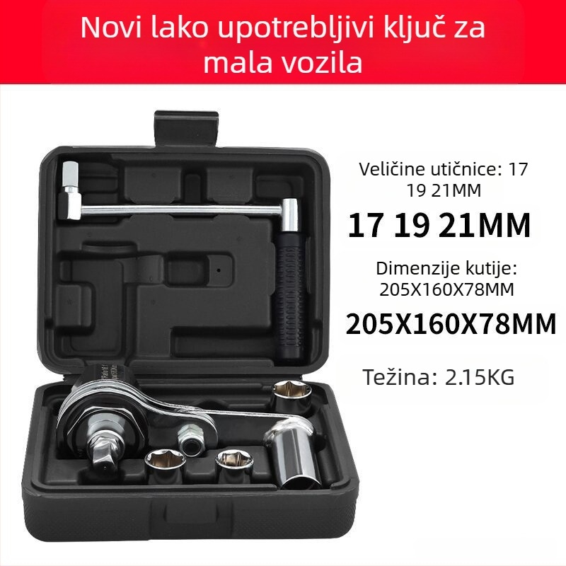 Ključ za uštedu rada u automobilu, demontaža guma, nasadni ključ za povećanje sile, alati za demontažu i popravak vijaka u automobilu, izdržljiv i snažan