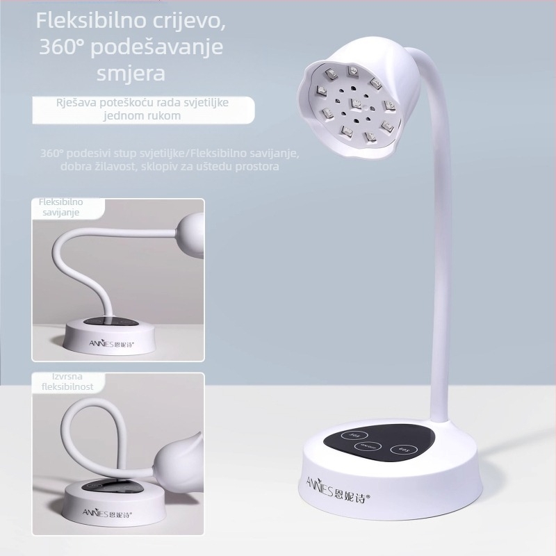 Stolni uređaj za pohranu energije, Lotus lampa za nokte, pametni senzor, zaslon osjetljiv na dodir, mini fototerapijska lampa, brzosušeći flaster za nokte, posebna lampa za pečenje