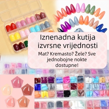 Kvadratni jednobojni nosivi nokti slijepa kutija nasumična boja raspakiranje iznenađenje jednostavni svestrani lažni nokti na zalihi veleprodaja