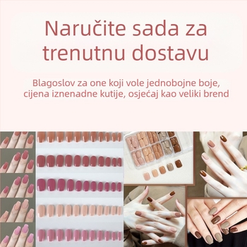 Kvadratni jednobojni nosivi nokti slijepa kutija nasumična boja raspakiranje iznenađenje jednostavni svestrani lažni nokti na zalihi veleprodaja