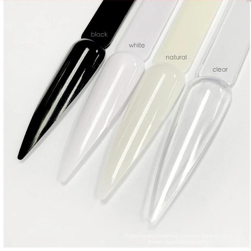 Prekogranična kartica u boji za nokte, 50 komada, šiljaste lepezaste kartice u boji, ljepilo za nokte, pločica za vježbanje s pločicom u boji