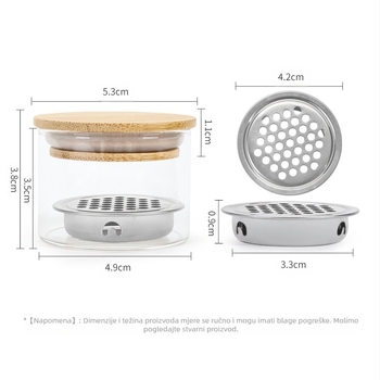 Olovka za pranje noktiju od zadebljanog stakla, kristalna šalica, mrežasti filter od nehrđajućeg čelika, alat za čišćenje šalica s četkicom za fototerapiju na veliko