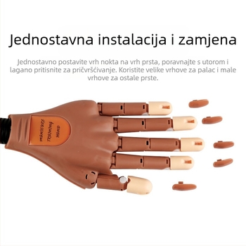 Protetska ruka za umjetnost noktiju, pomična protetska ruka, robotska ruka za umjetnost noktiju, savitljivi i fiksirajući izložbeni model za nokte