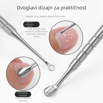 Kružna kosa glava za nokte, čelični potisni alat za nošenje oklopa, štapić za nokte, šipka za uklanjanje oklopa, ruski prsten s dvostrukom glavom, potkovani potisni alat