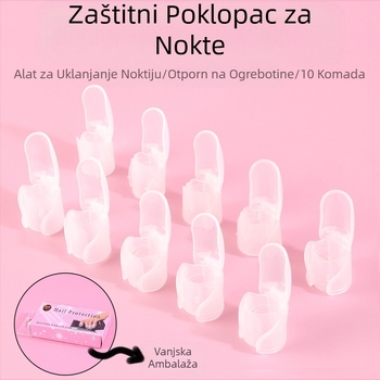 Novi kompletni set zaštitnih navlaka za manikuru, lak za nokte, nokti koji se mogu nositi, zaštitni premazi protiv ogrebotina, alati za njegu manikure, prozirni 10 komada
