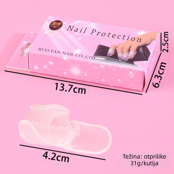 Novi kompletni set zaštitnih navlaka za manikuru, lak za nokte, nokti koji se mogu nositi, zaštitni premazi protiv ogrebotina, alati za njegu manikure, prozirni 10 komada