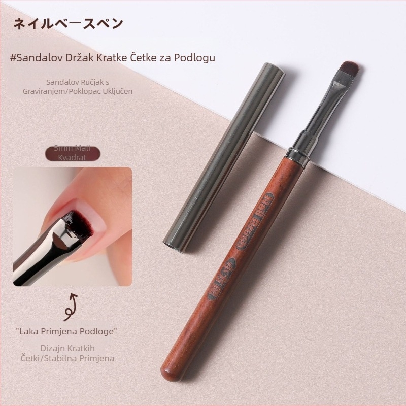 Olovka za nokte, štapić od sandalovine s poklopcem, mala kvadratna baza za olovke, ljepilo, japanska kratka četkica, ljepilo, olovka za fototerapiju, alati za nokte