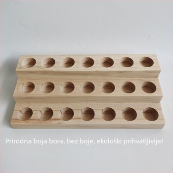 Prekogranična veleprodaja na zalihi, troslojni stalak za izlaganje eteričnih ulja s 21 mrežom, drveni stalak za pohranu boca eteričnog ulja, kutija za pohranu laka za nokte