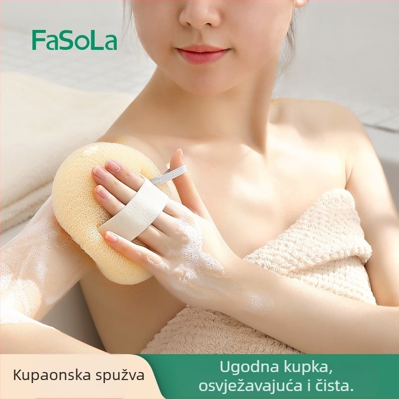 FaSoLa japanska kugla za kupanje, masaža leđa, mreža s mjehurićima, nije svjetlucava, super mekana kugla za kupanje, cvijeće za muškarce i žene