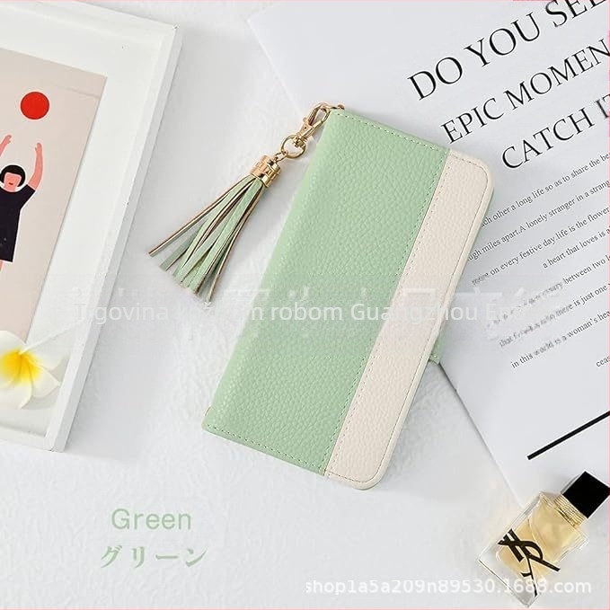 Japanska Letian popularna iPhone12 prošivena kožna futrola za mobitel, bočna kopča, ručno rađena kožna futrola za mobitel s resicama