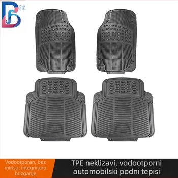 Crossborder auto prostirka za stopala, vodootporna, neklizajuća, zadebljana PVC prostirka za pod automobila, set od 4 dijela, univerzalna TPE prostirka za stopala za četiri godišnja doba