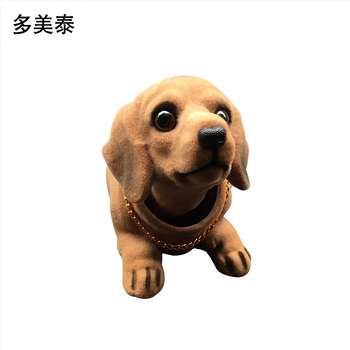 Izravna opskrba iz tvornice simuliranim jatanjem smole, ukrasi za auto s jazavcem koji trese glavu, automobilski pribor, ukrasi za auto simulirani za pse