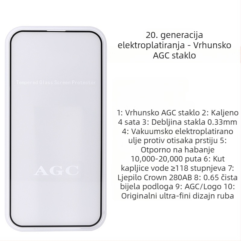 Vrhunska galvanizirana kaljena folija za Apple 17/16/15/14 Xun Glass 13 Promax zaštitna folija za ekran 12/11 Xr